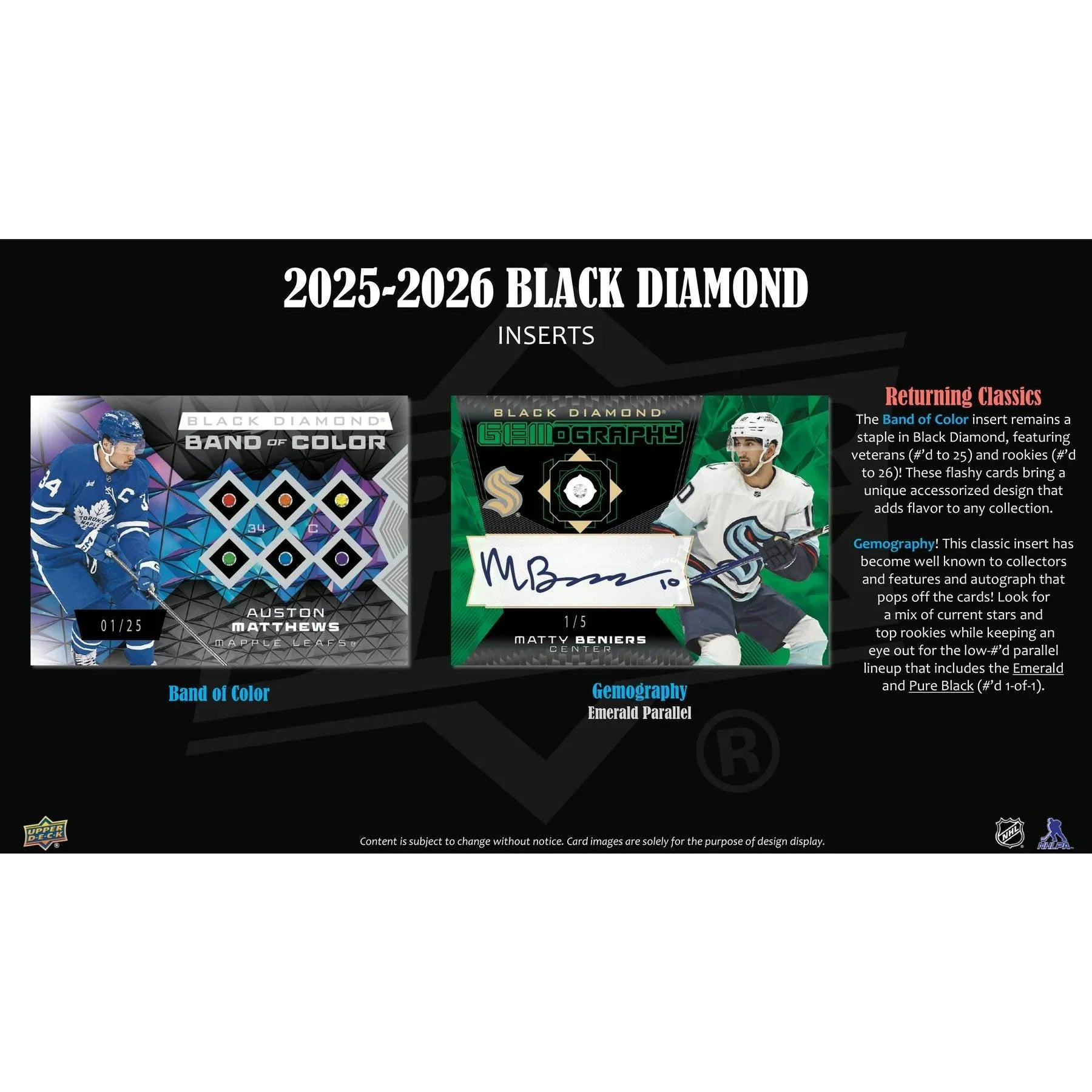 2025 26 Upper Deck Black Diamond Hockey Hobby 10 Box Case (Ships Sealed Only)