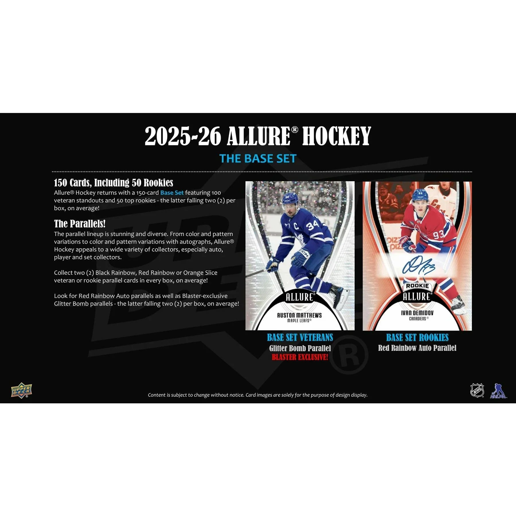 2025 26 Upper Deck Allure Hockey Blaster 20 Box Case (Ships Sealed Only)