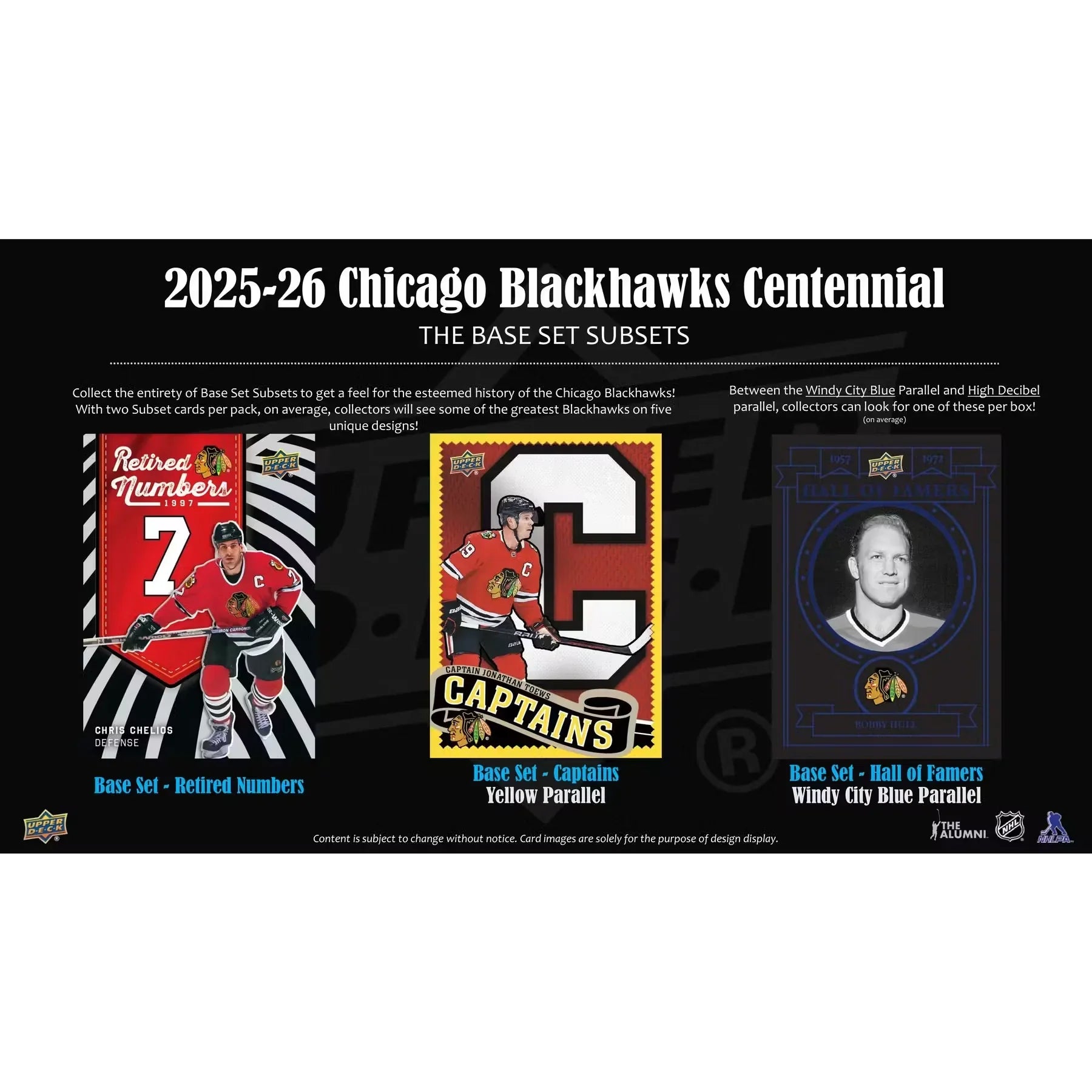 2025-26 Upper Deck Chicago Blackhawks Centennial Hockey Hobby Box (Ships Sealed Only)