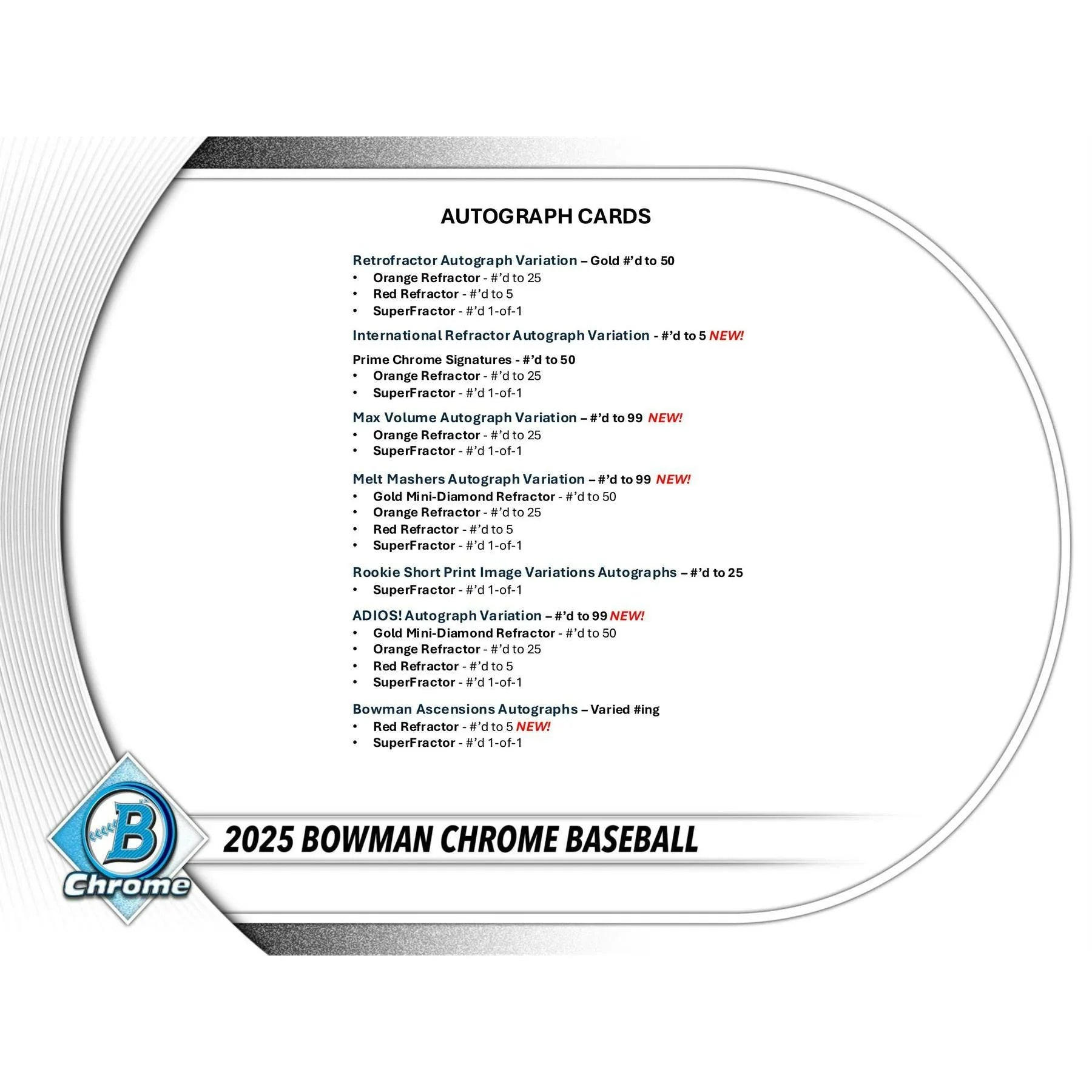 2025 Bowman Chrome Baseball Delight Box (Ships Sealed Only)