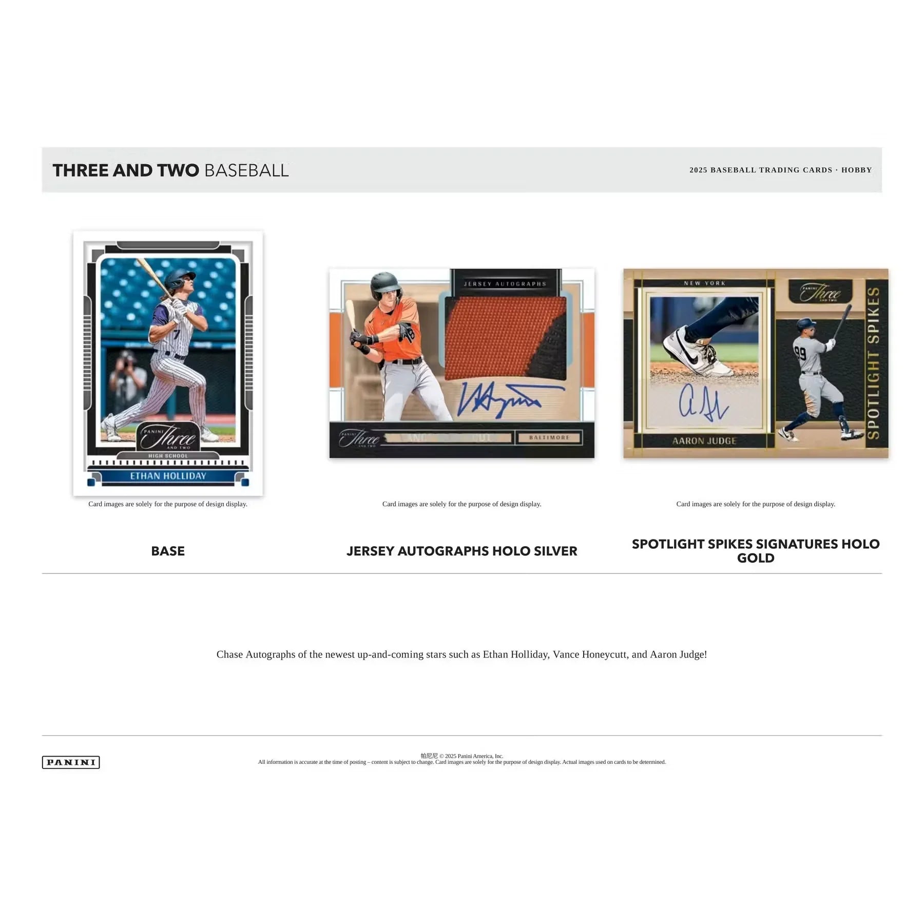 2025 Panini Three and Two Baseball Hobby Box (Ships Sealed Only)