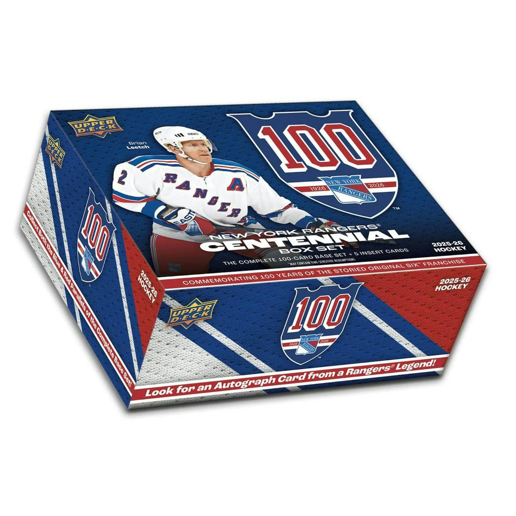 2025 26 Upper Deck New York Rangers Centennial Hockey Box 20 Set Case (Ships Sealed Only)