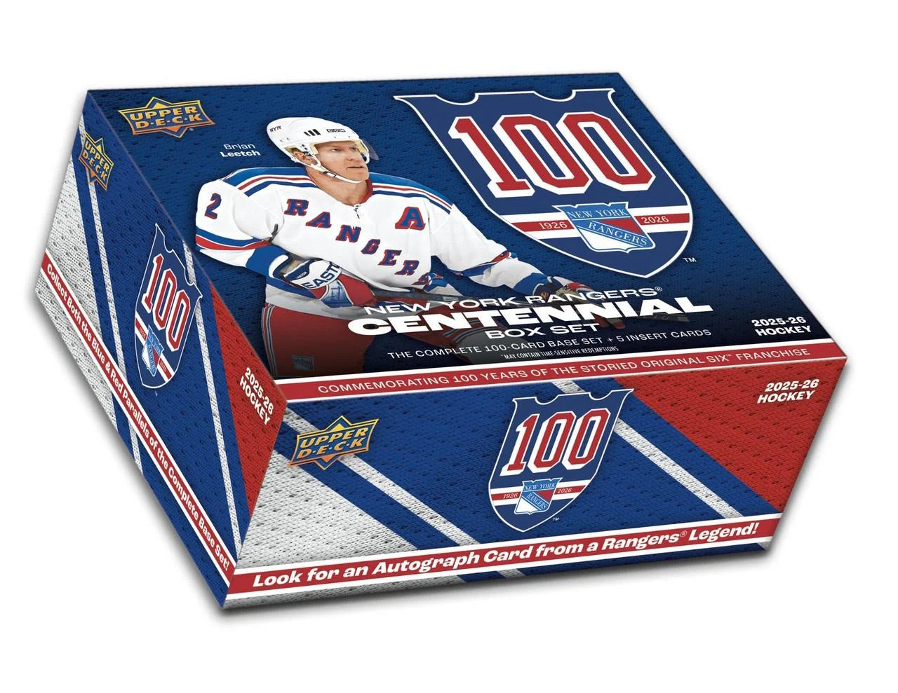 2025 26 Upper Deck New York Rangers Centennial Hockey Box 20 Set Case (Ships Sealed Only)