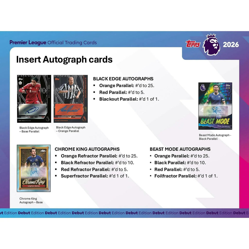 2025 26 Topps Premier League EPL Soccer Hobby Box (Ships Sealed Only)