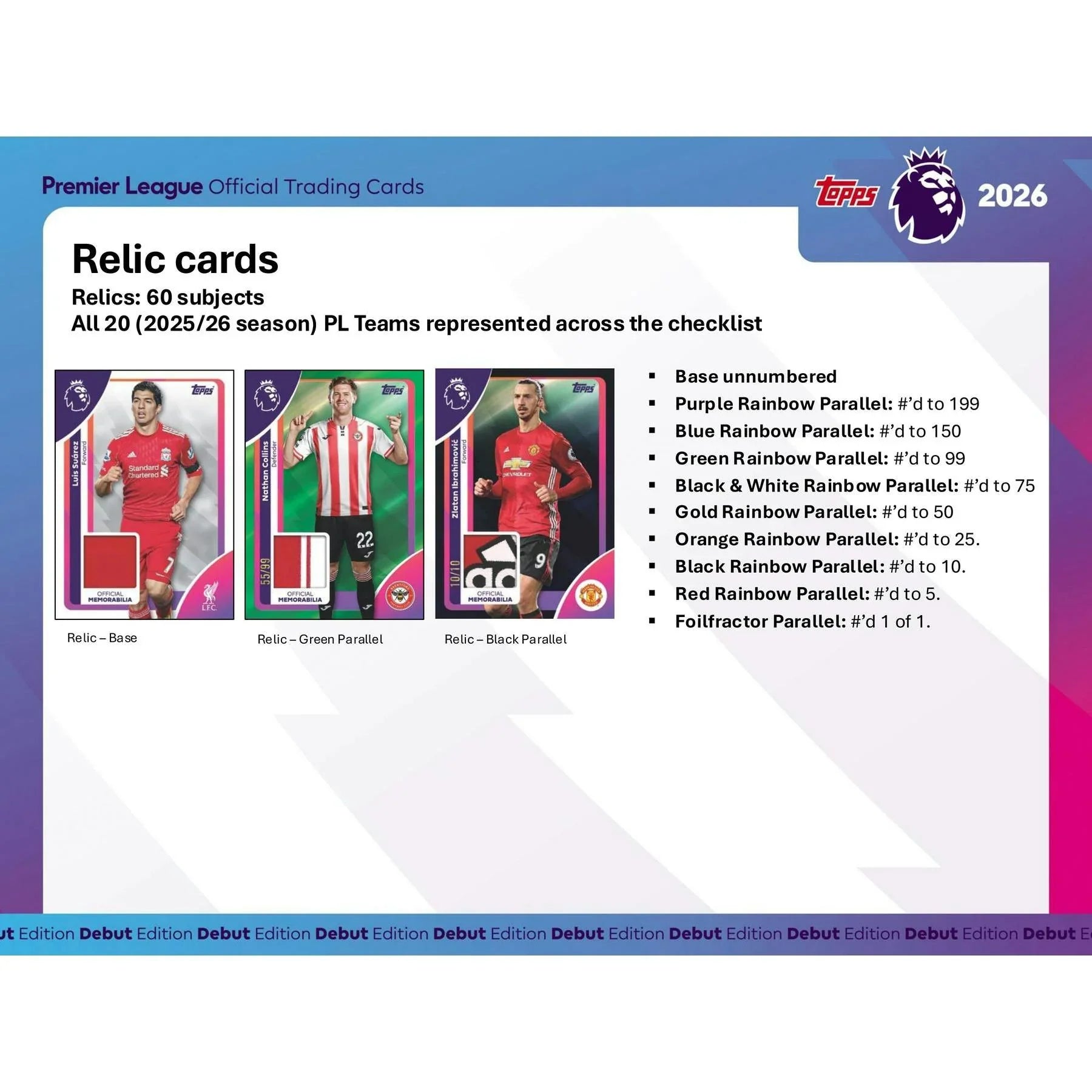 2025 26 Topps Premier League EPL Soccer Hobby Box (Ships Sealed Only)