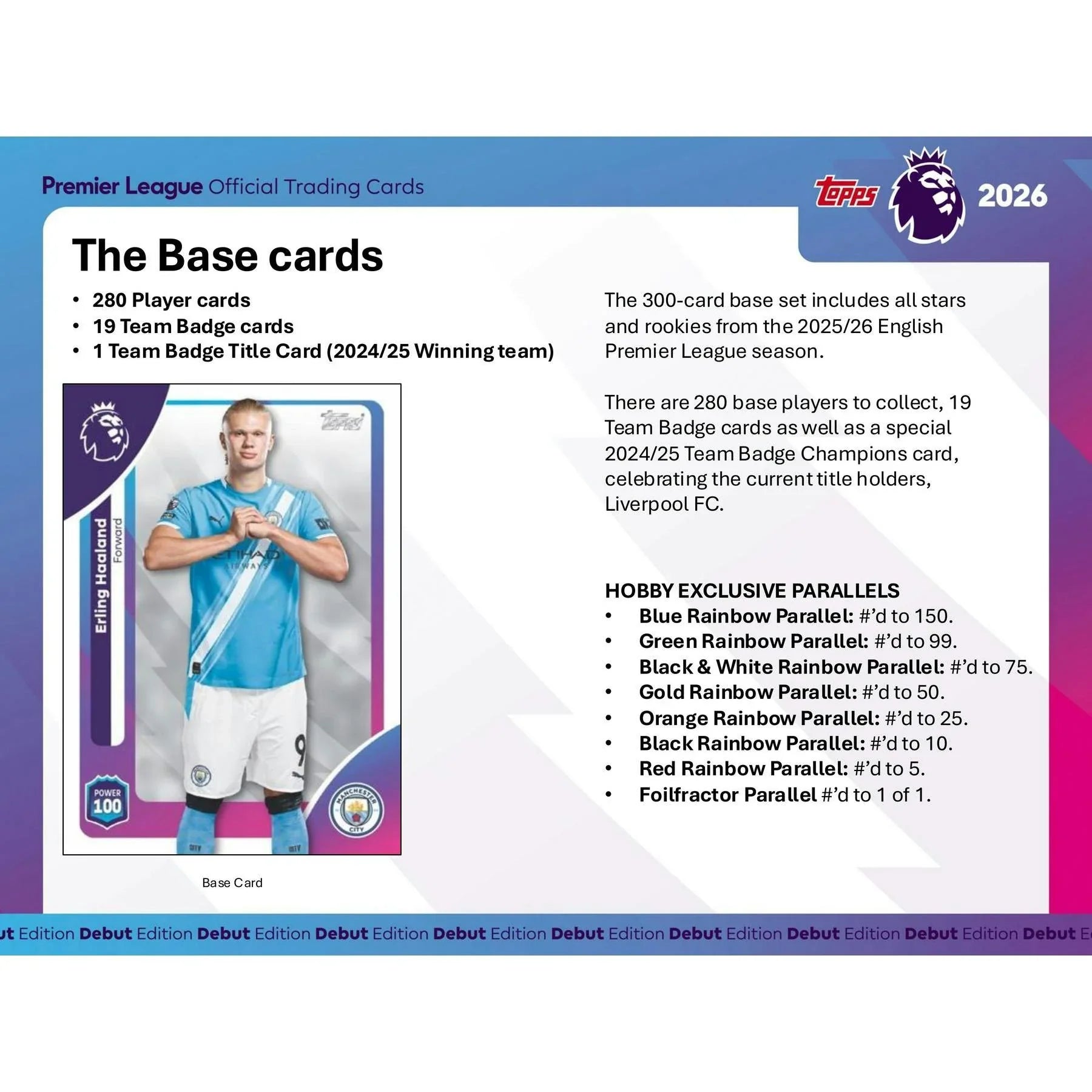 2025 26 Topps Premier League EPL Soccer Hobby Box (Ships Sealed Only)