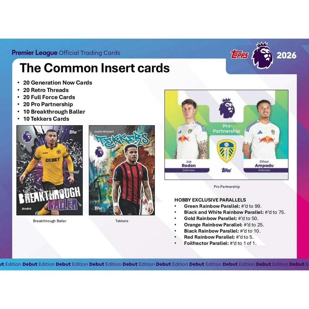 2025 26 Topps Premier League EPL Soccer Hobby Box (Ships Sealed Only)