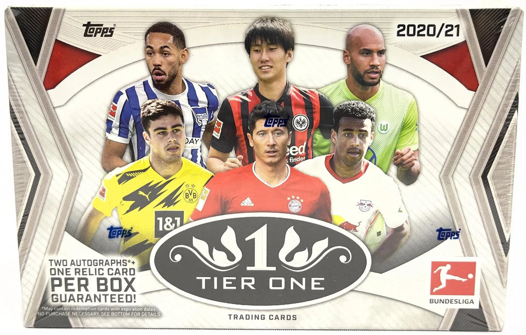 2020 21 Topps Tier One Bundesliga Soccer Hobby Box (Ships Sealed Only) - D1