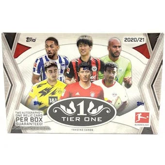 2020 21 Topps Tier One Bundesliga Soccer Hobby Box (Ships Sealed Only) - D1