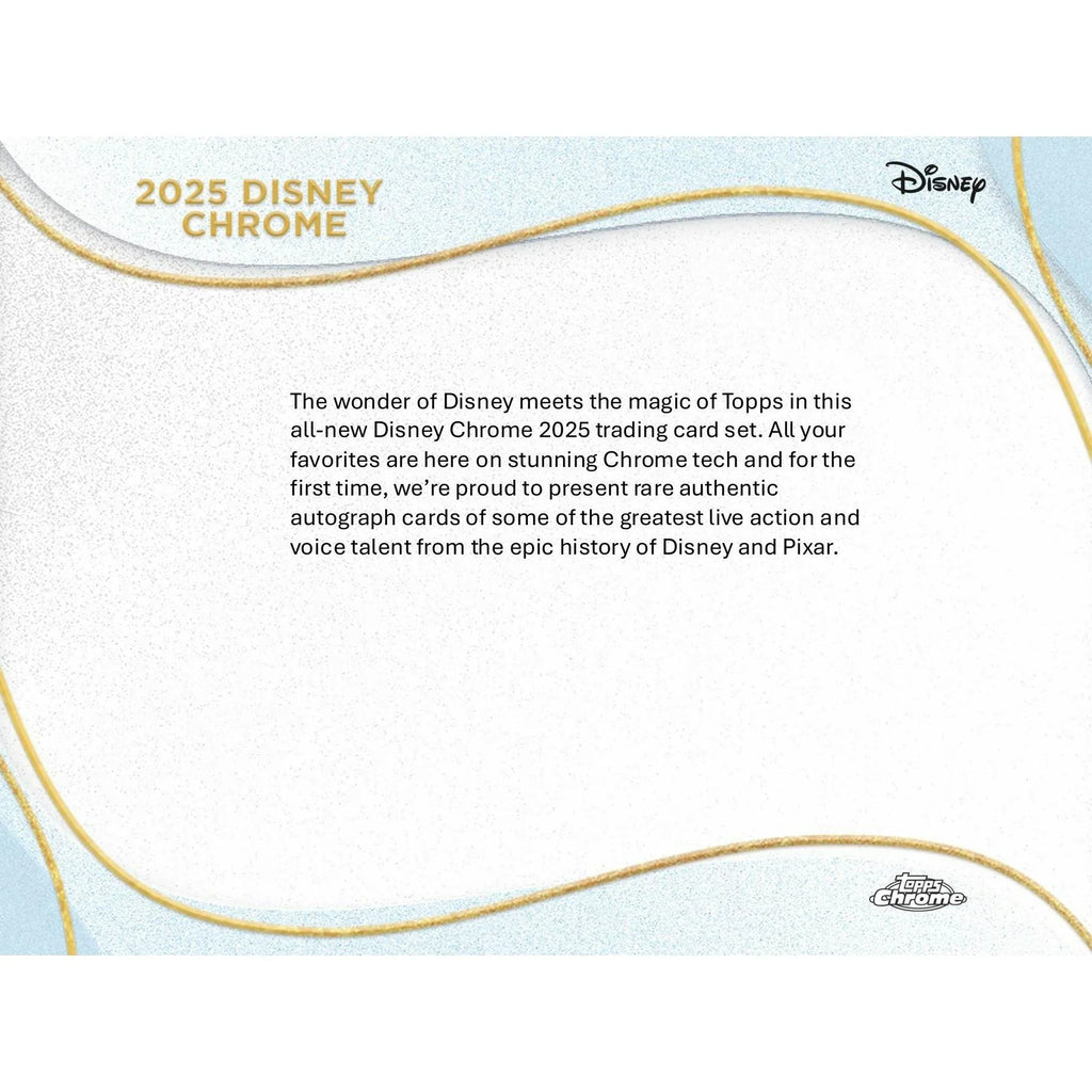 2025 Topps Disney Chrome Blaster Box 7 Packs (Ships Sealed Only)