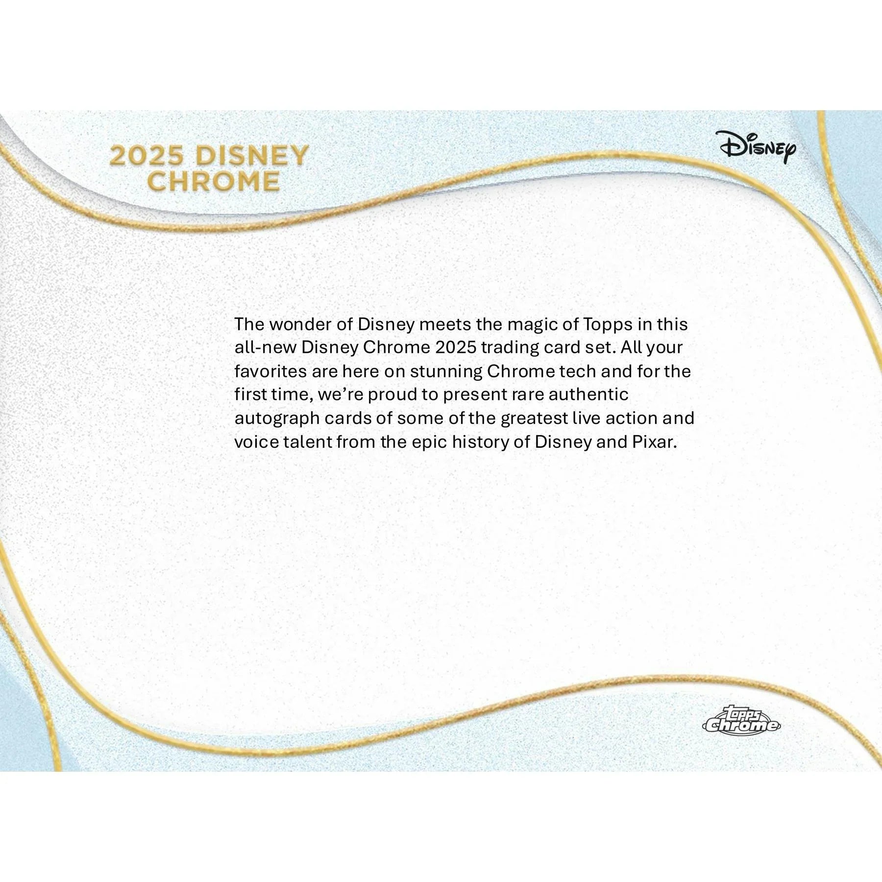 2025 Topps Disney Chrome Blaster Box 7 Packs (Ships Sealed Only)