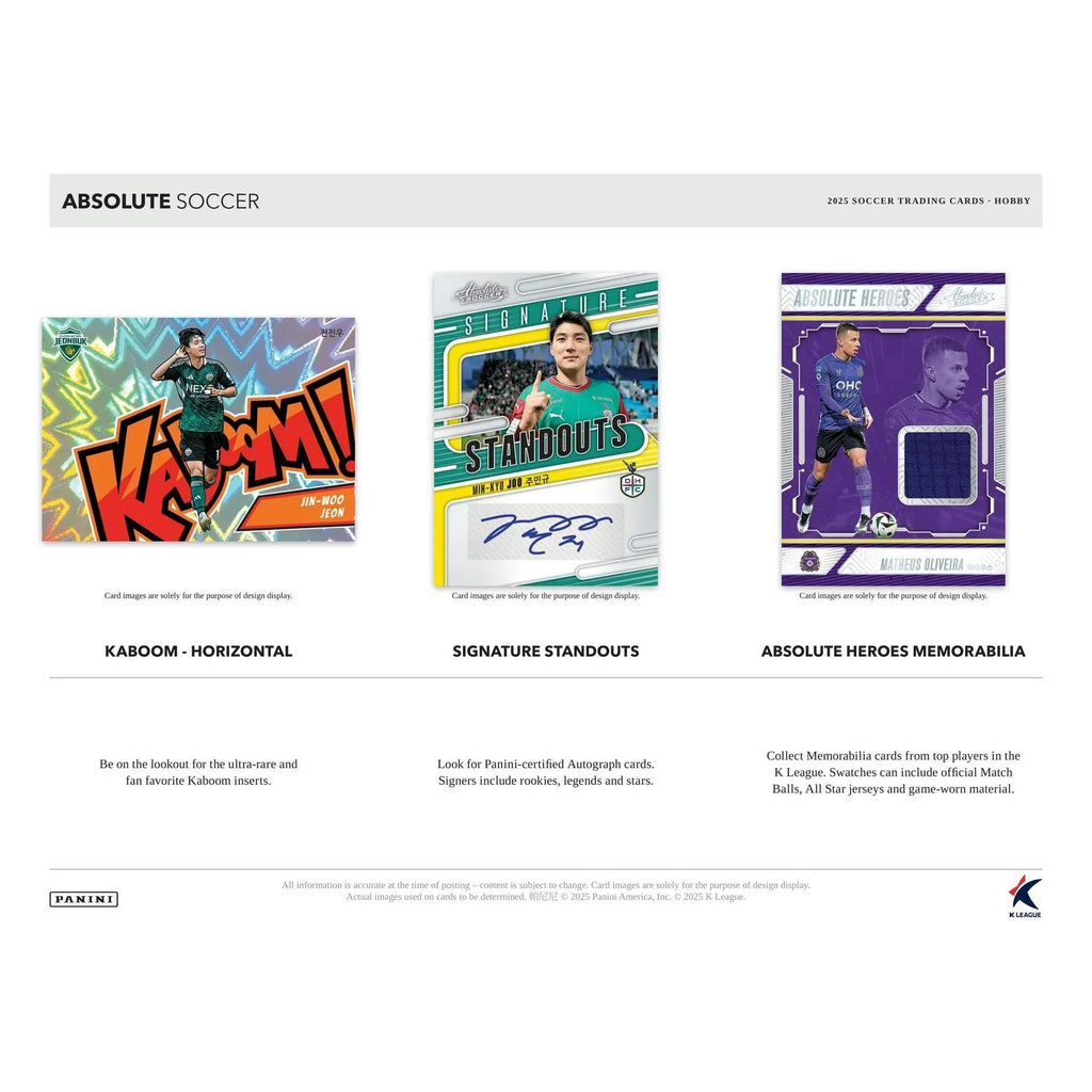 2025 Panini Absolute K League Soccer Hobby Box (Ships Sealed Only)