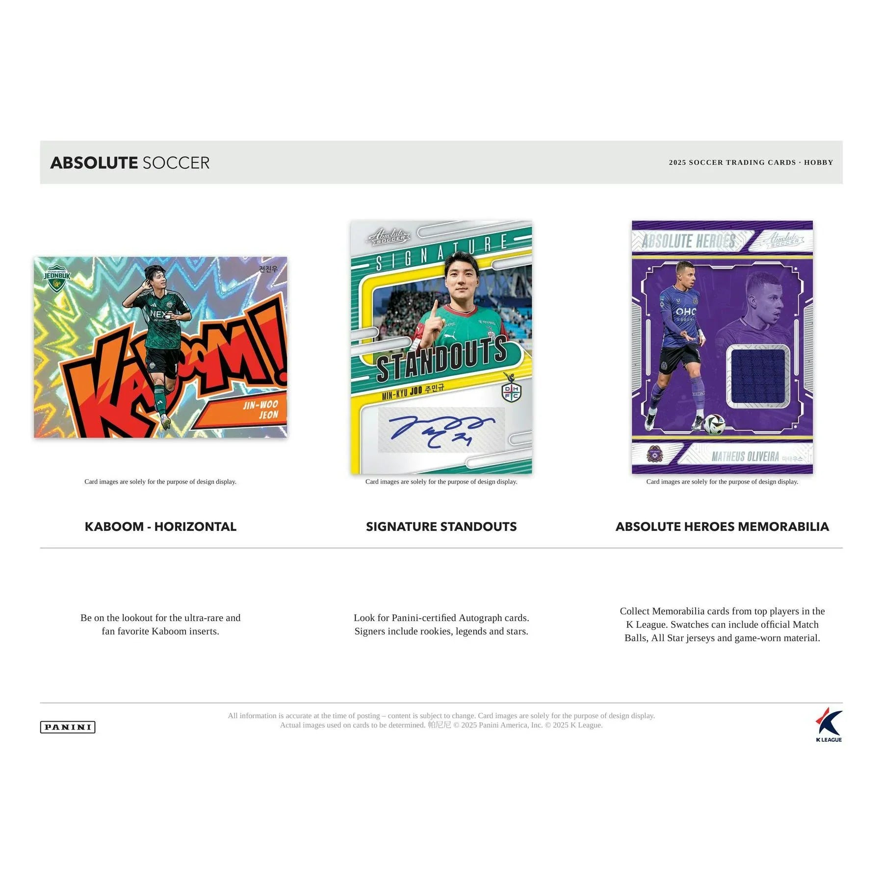 2025 Panini Absolute K League Soccer Hobby Box (Ships Sealed Only)
