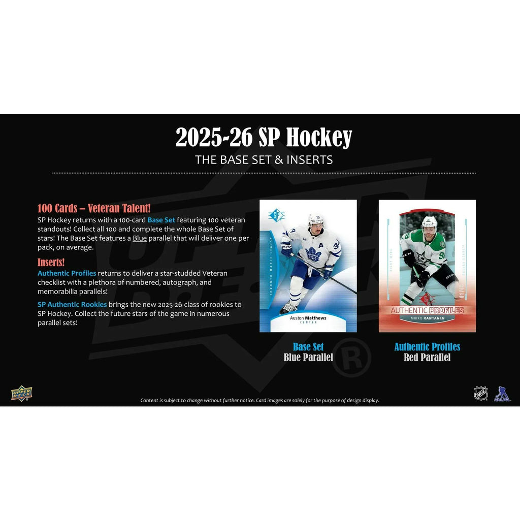 2025 26 Upper Deck SP Hockey Blaster 20 Box Case (Ships Sealed Only)