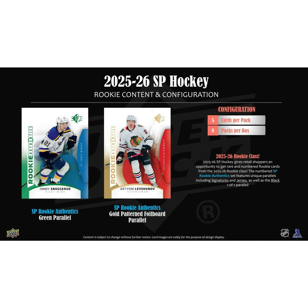2025 26 Upper Deck SP Hockey Blaster 20 Box Case (Ships Sealed Only)