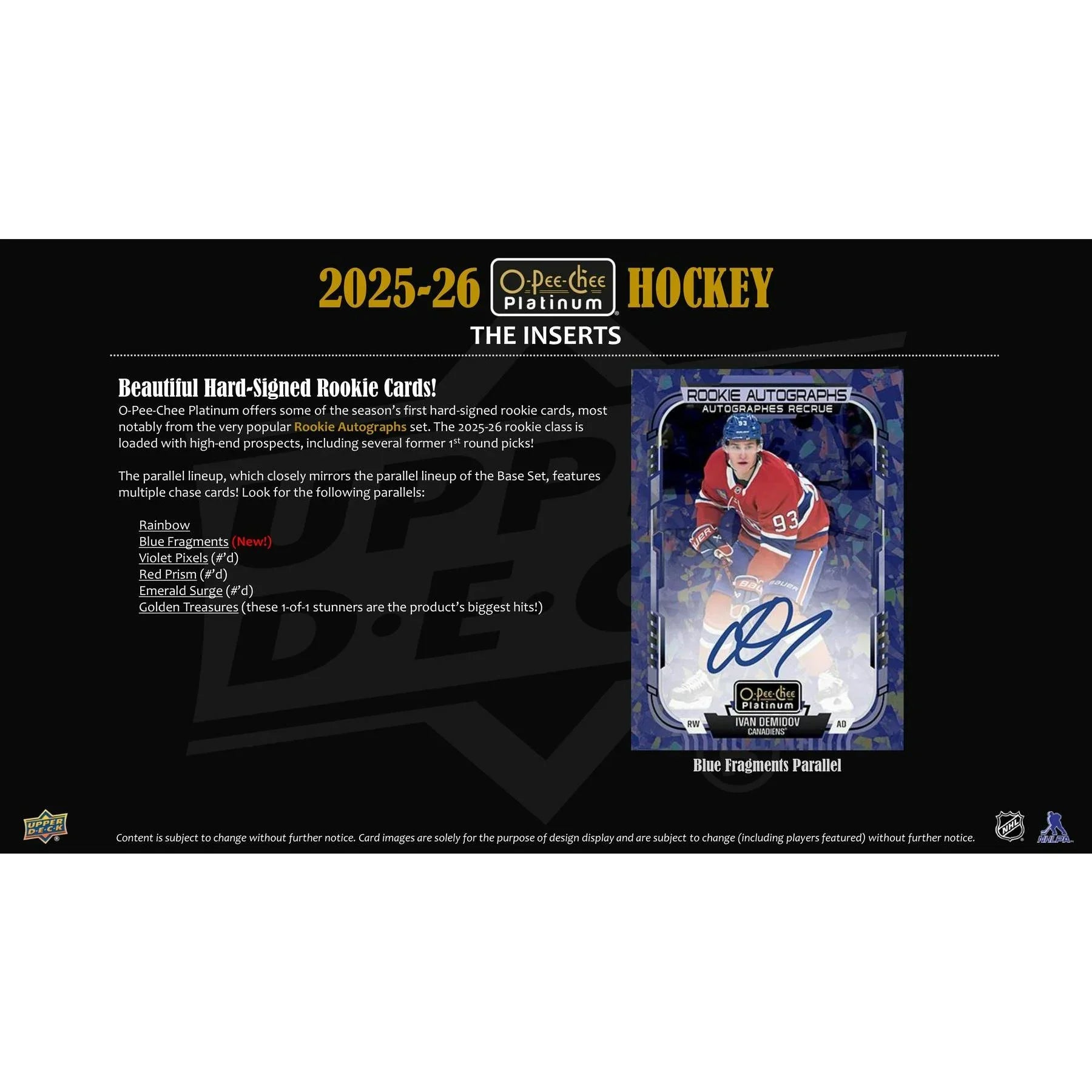 2025-26 Upper Deck O-Pee-Chee Platinum Hockey Blaster Box (Ships Sealed Only) - D