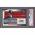 Joe Mauer Signed 2004 Upper Deck USA Baseball Card | PSA 7 Red Auto #03/20