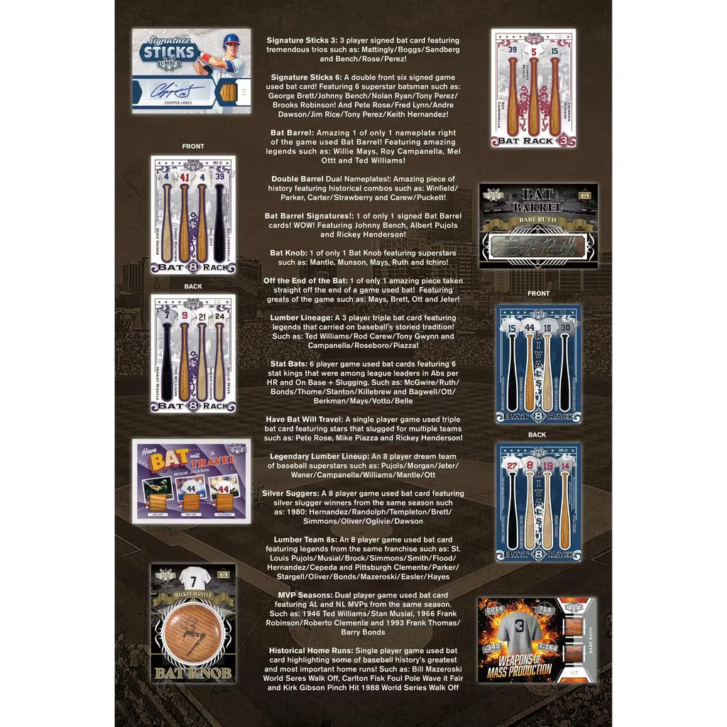 2022 Leaf Lumber Baseball Hobby 10 Box Case (Ships Sealed Only)