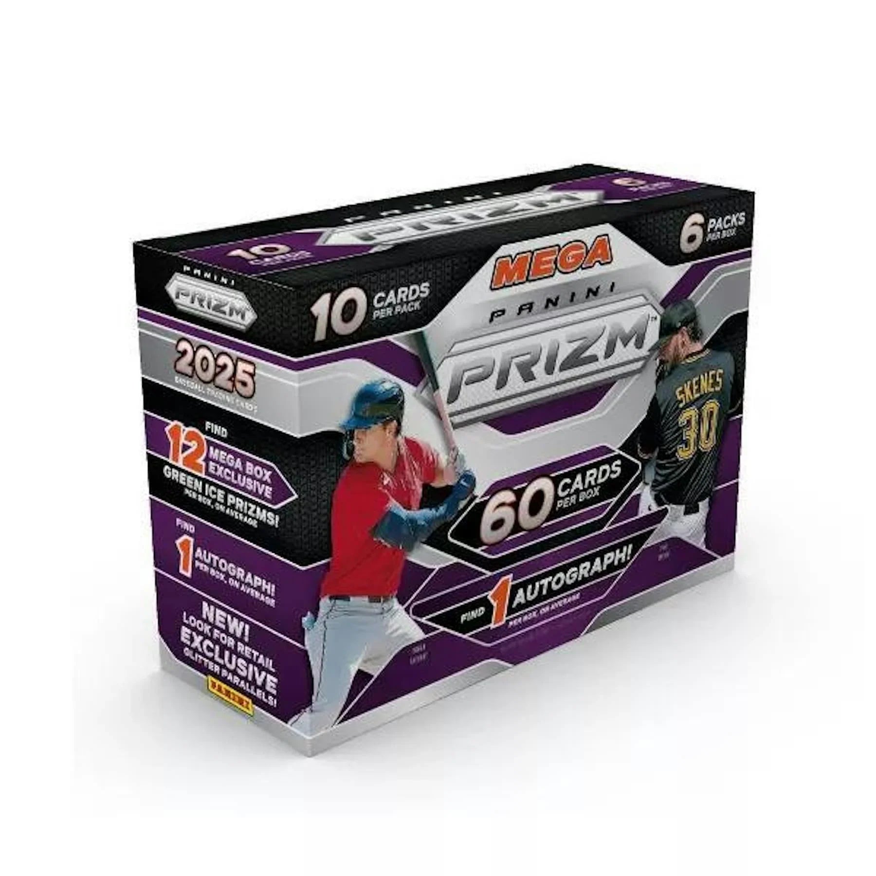 2025 Panini Prizm Baseball Mega Box Green Ice Prizms (Ships Sealed Only)