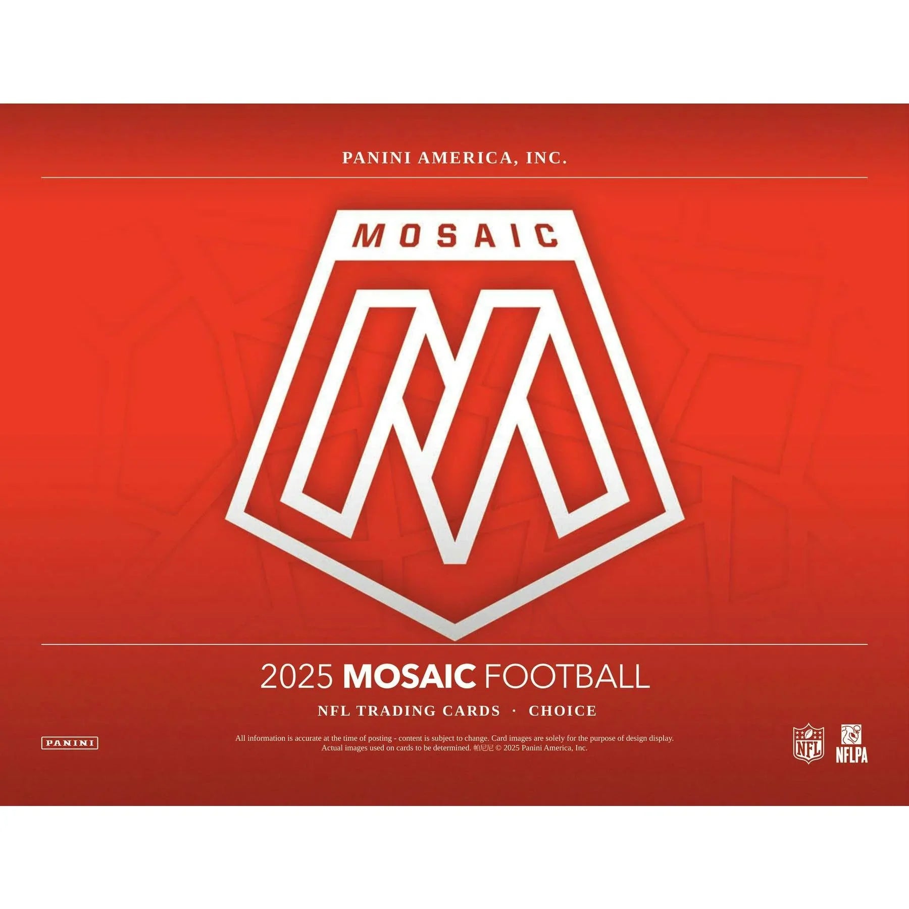 2025 Panini Mosaic Football Choice Box (Ships Sealed Only) - D