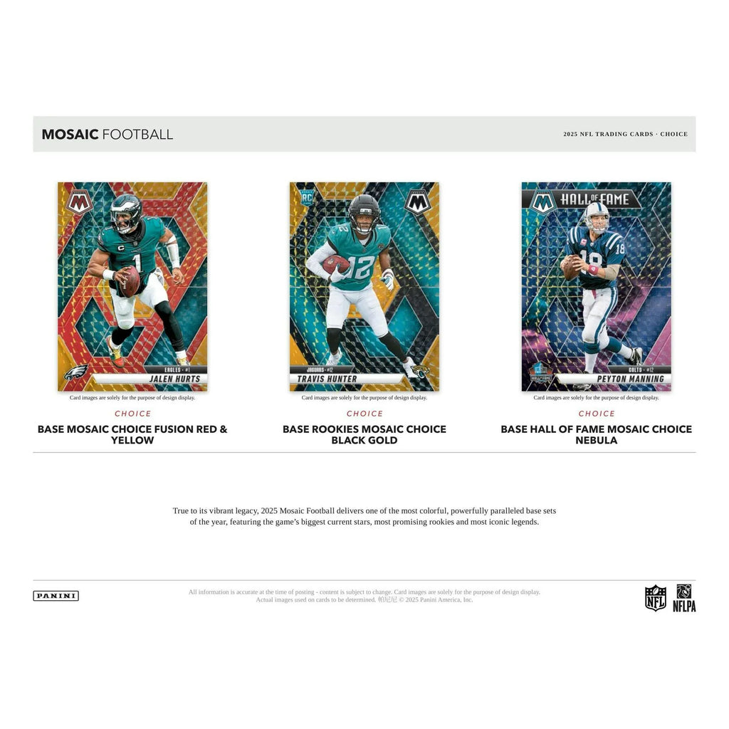 2025 Panini Mosaic Football Choice 20-Box Case (Ships Sealed Only) - D