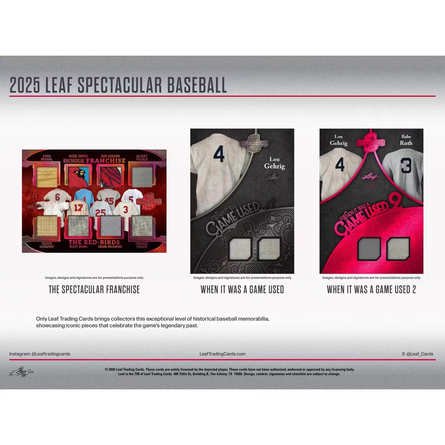 2025 Leaf Spectacular Baseball Hobby Box (Ships Sealed Only) - D1