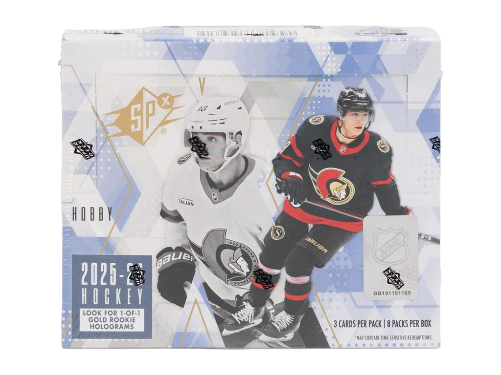 2025 26 Upper Deck SPx Hockey Hobby Box (Ships Sealed Only)