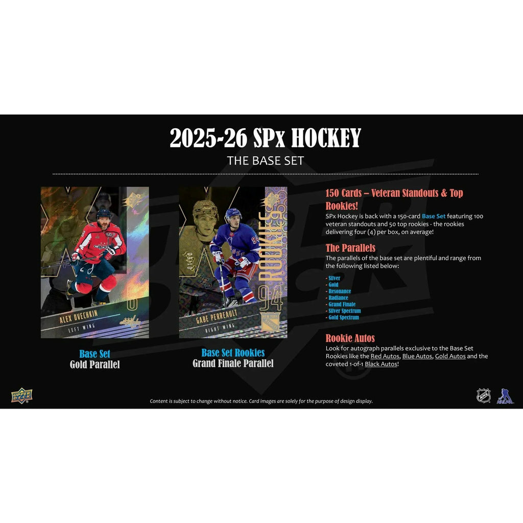 2025 26 Upper Deck SPx Hockey Hobby 20 Box Case (Ships Sealed Only) - D1