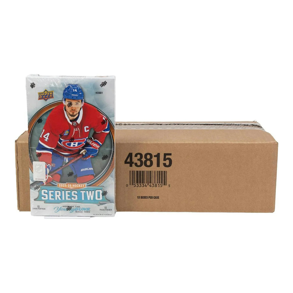 2025 26 Upper Deck Series 2 Hockey Hobby 12 Box Case (Ships Sealed Only)