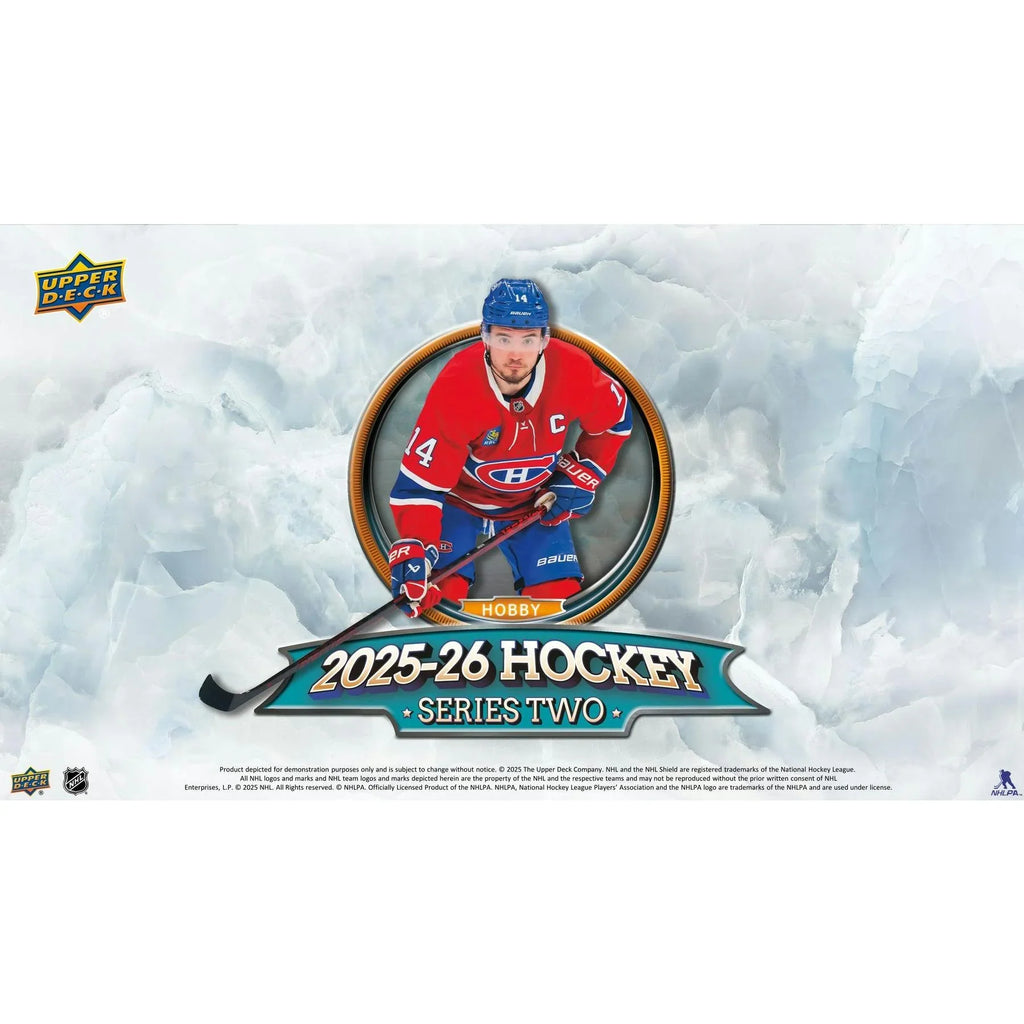 2025 26 Upper Deck Series 2 Hockey Hobby 12 Box Case (Ships Sealed Only)