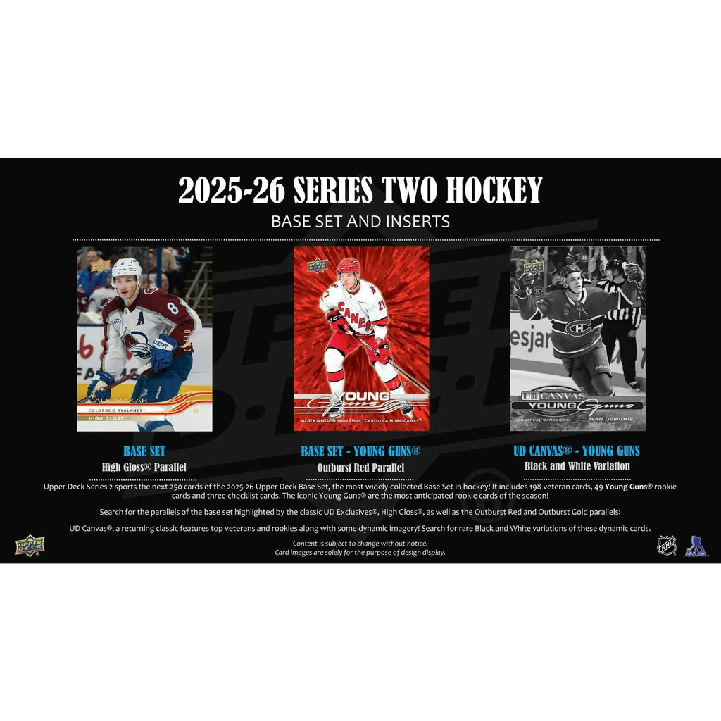 2025 26 Upper Deck Series 2 Hockey Hobby 12 Box Case (Ships Sealed Only)