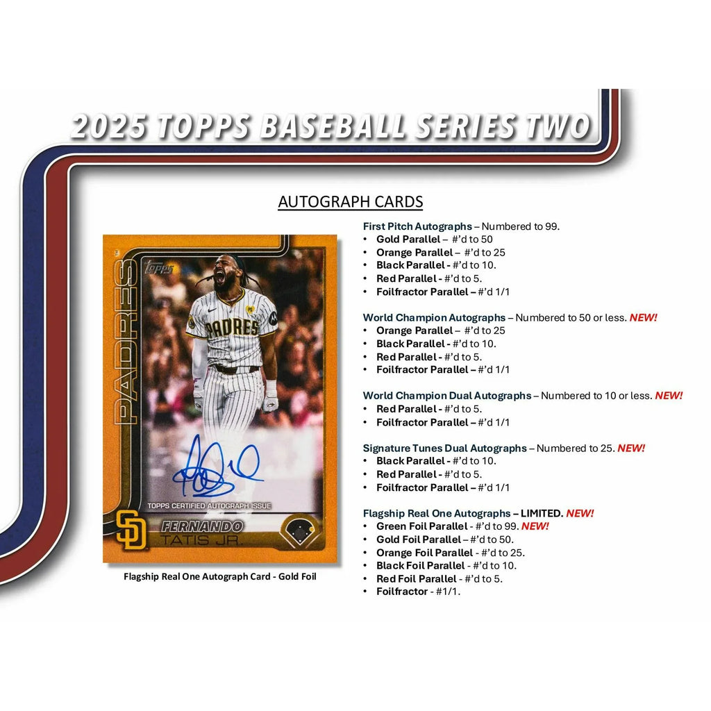 2025 Topps Series 2 Baseball Fanatics Blaster 40 Box Case (Ships Sealed Only)