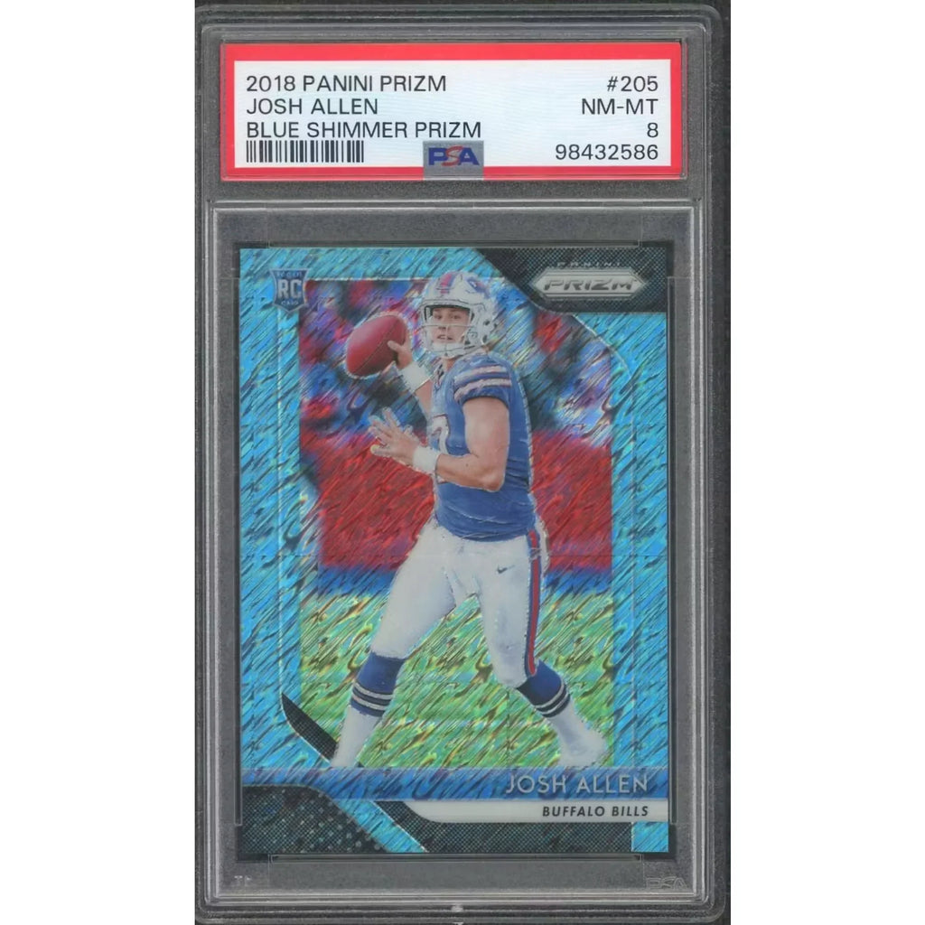 Josh Allen 2018 Panini Prizm Blue Shimmer/9 | PSA 8 #205