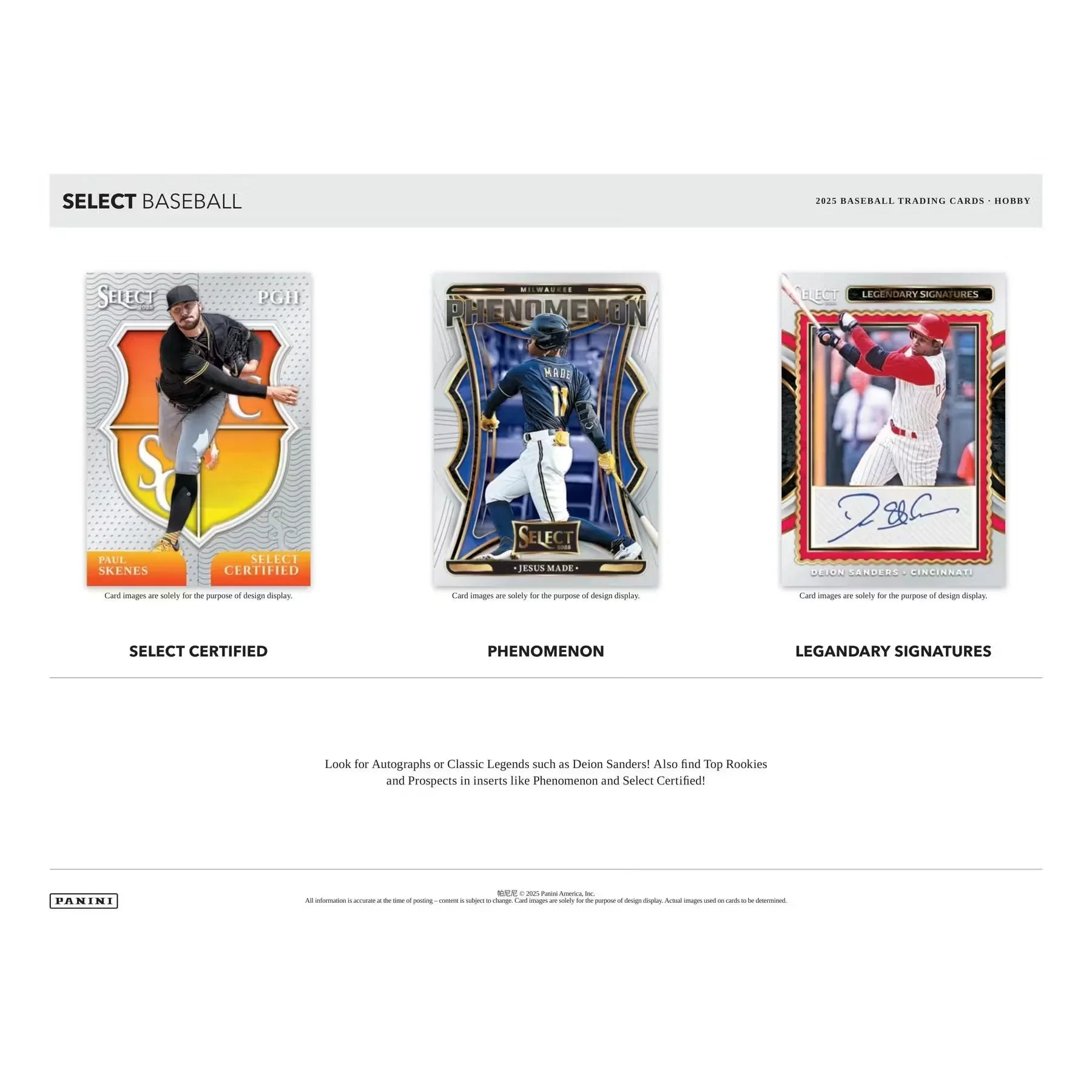 2025 Panini Select Baseball Hobby Box (Ships Sealed Only) - D