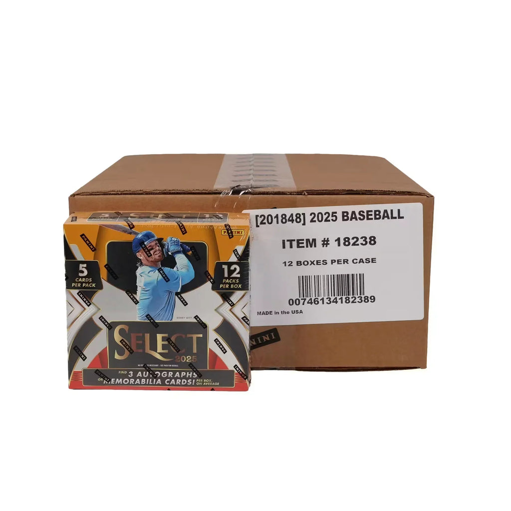 2025 Panini Select Baseball Hobby 12-Box Case (Ships Sealed Only)