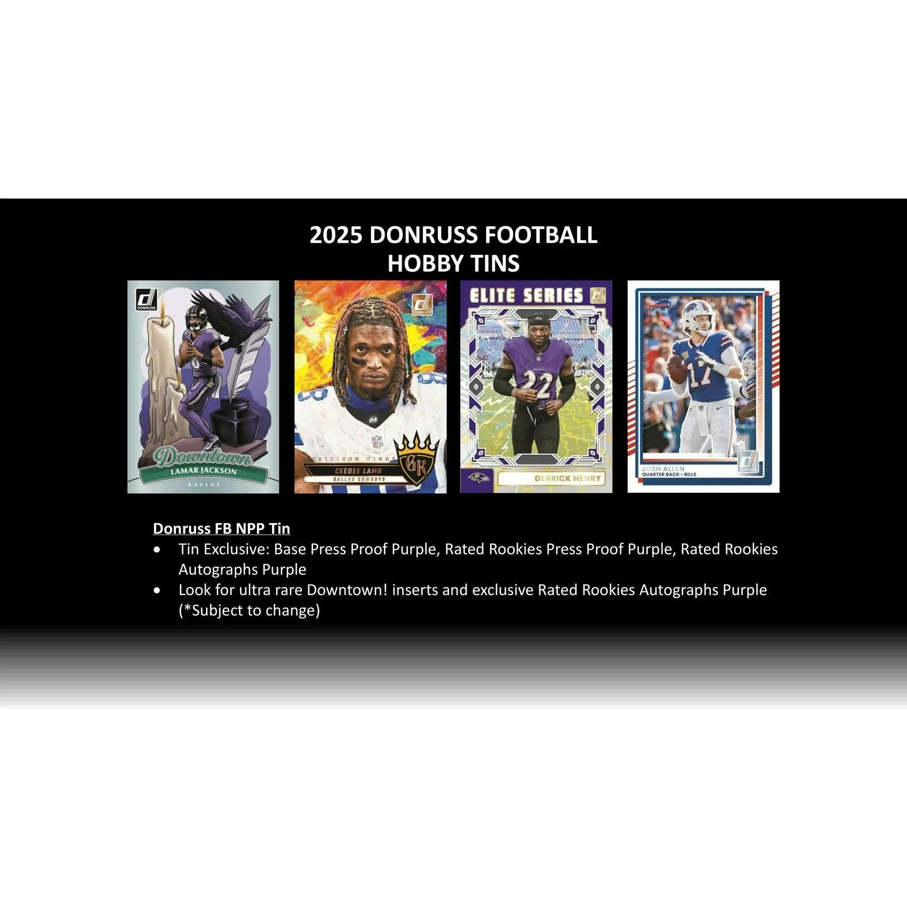 2025 Panini Donruss Football Winter Holiday 30 Tin Case Box (Ships Sealed Only) - D1