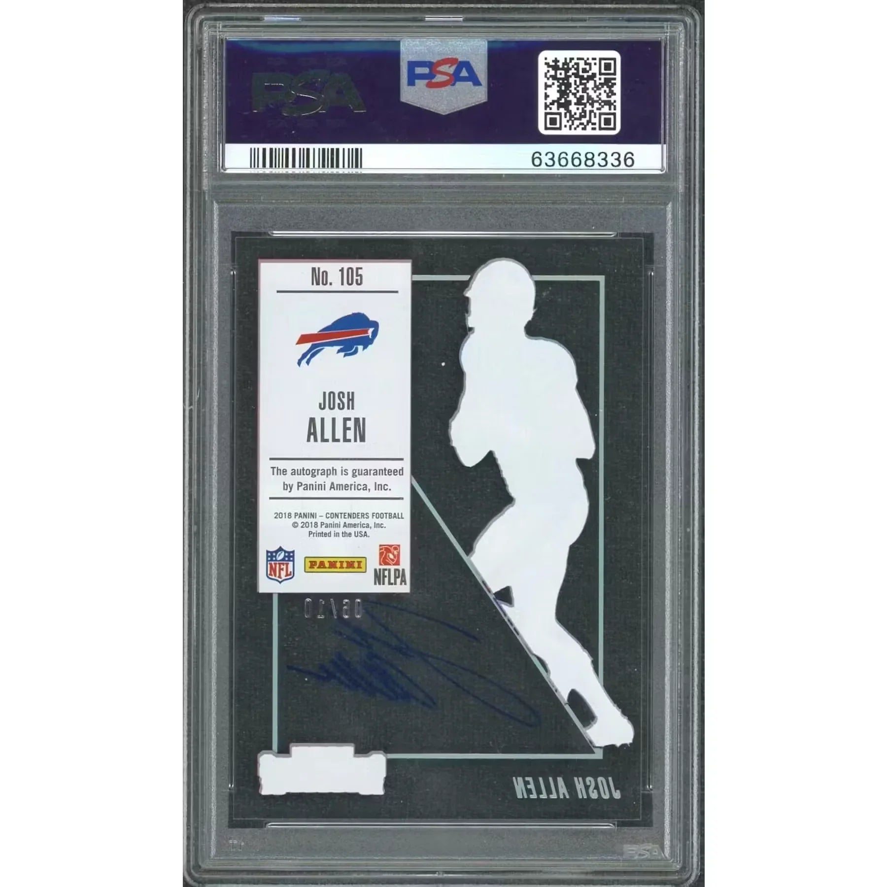 Josh Allen 2018 Contenders Clear Variation Auto/10 | PSA 7