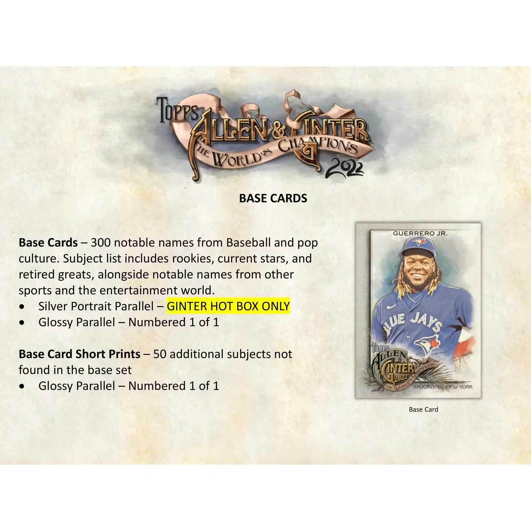2022 Topps Allen & Ginter Baseball Hobby Box (Ships Sealed Only) - D