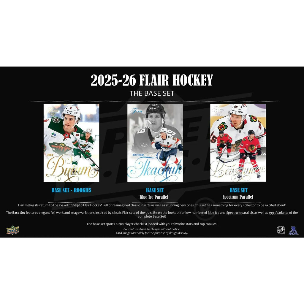 2025 26 Upper Deck Flair Hockey Hobby Box (Ships Sealed Only)