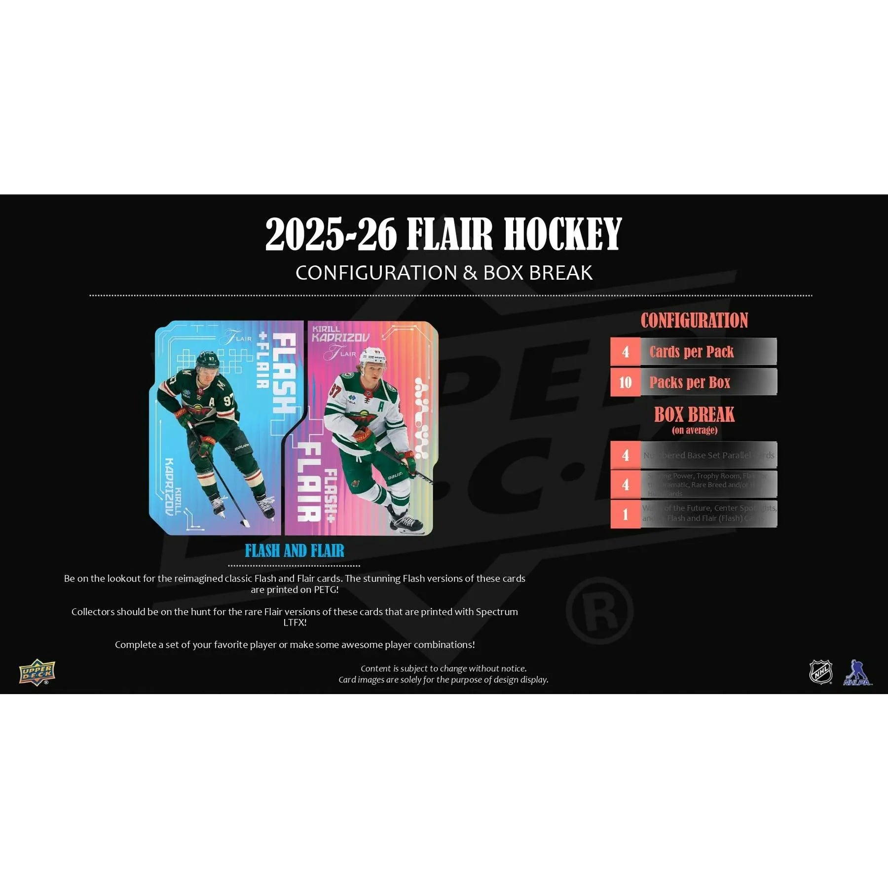 2025 26 Upper Deck Flair Hockey Hobby 10 Box Case (Ships Sealed Only)