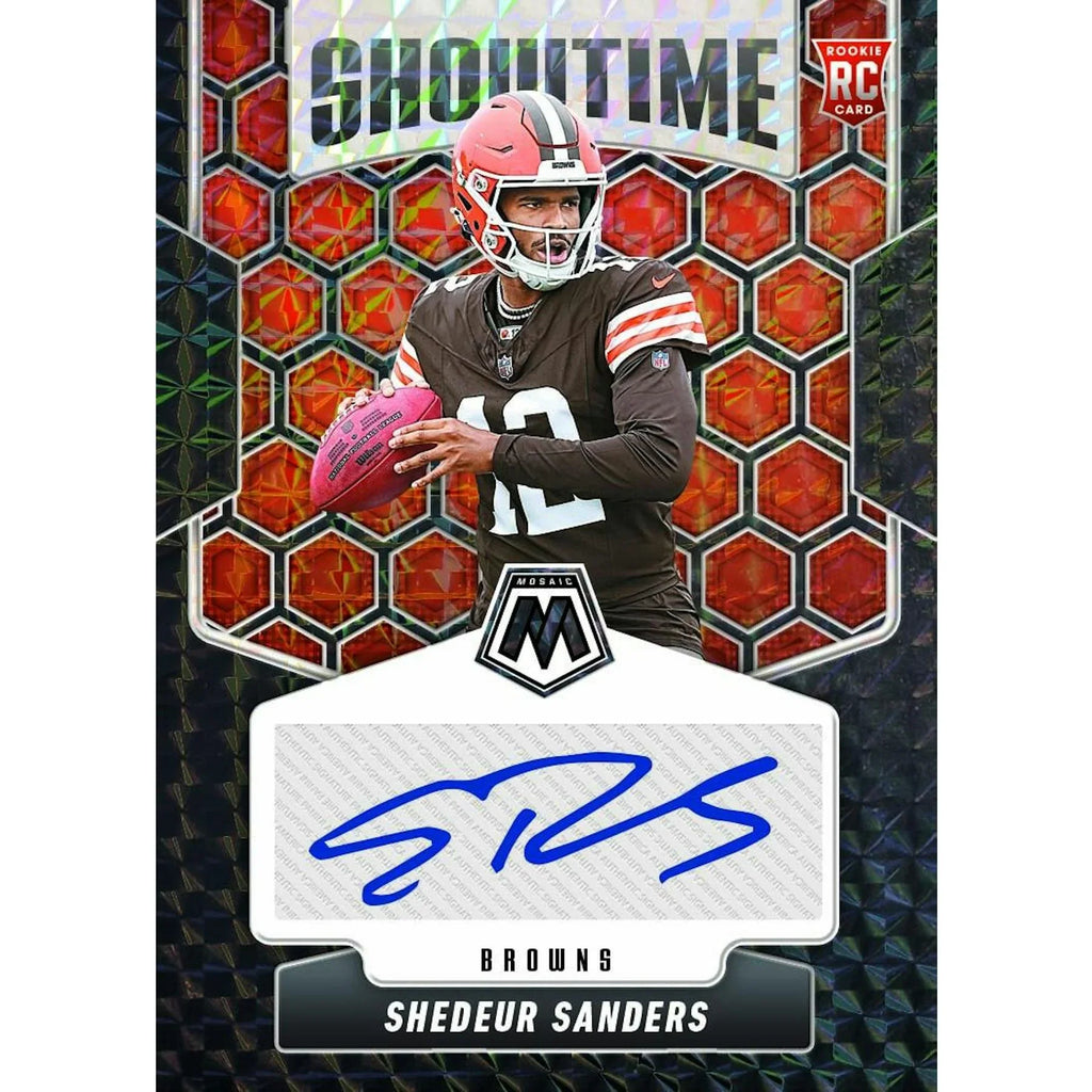 2025 Panini Mosaic Football Blaster Box Mosaic Orange Parallels Green Box (Ships Sealed Only)