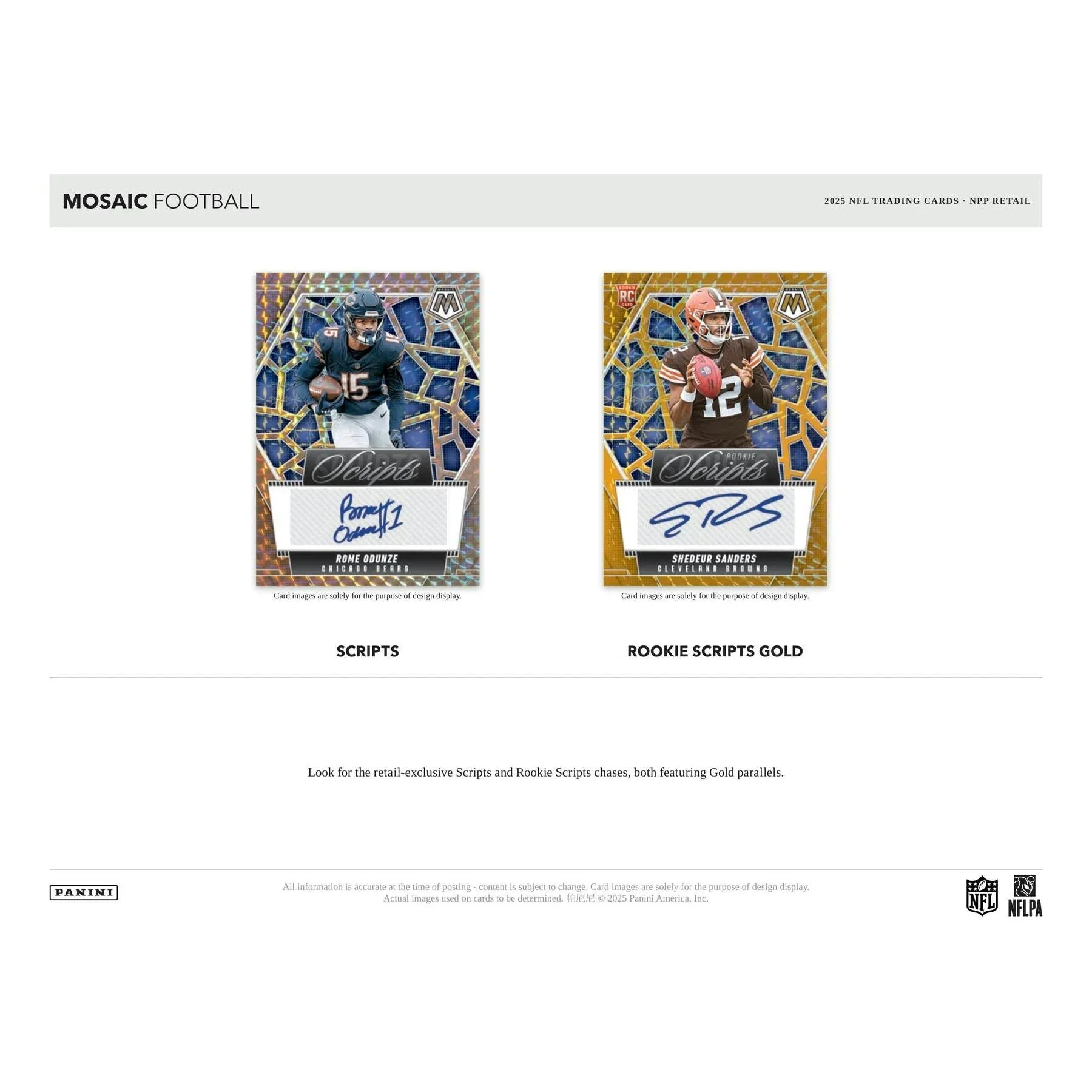 2025 Panini Mosaic Football Blaster Box Mosaic Orange Parallels Green Box (Ships Sealed Only)