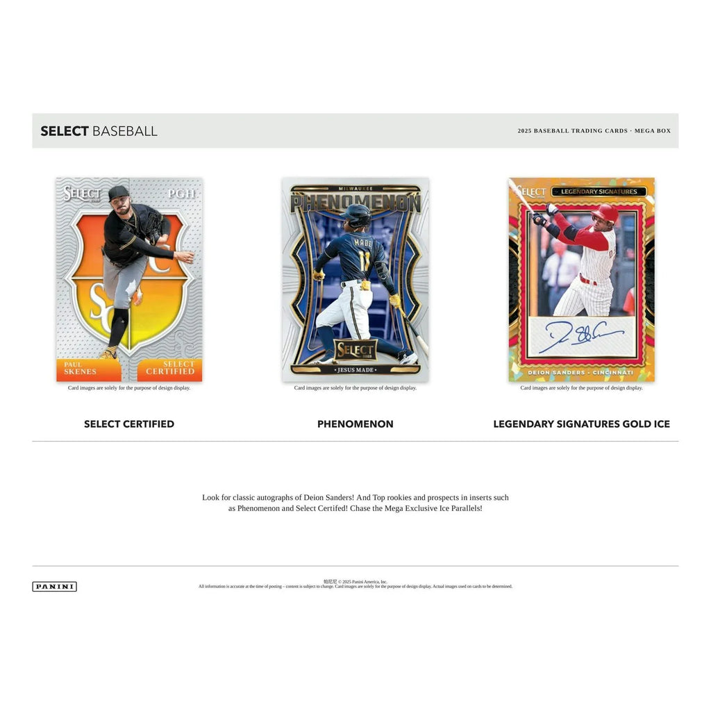 2025 Panini Select Baseball Mega Box (Ships Sealed Only) - D