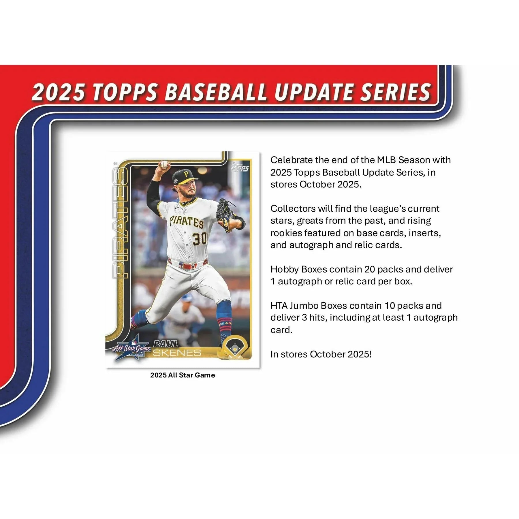2025 Topps Update Series Baseball Hobby 12 Box Case (Ships Sealed Only) - D2