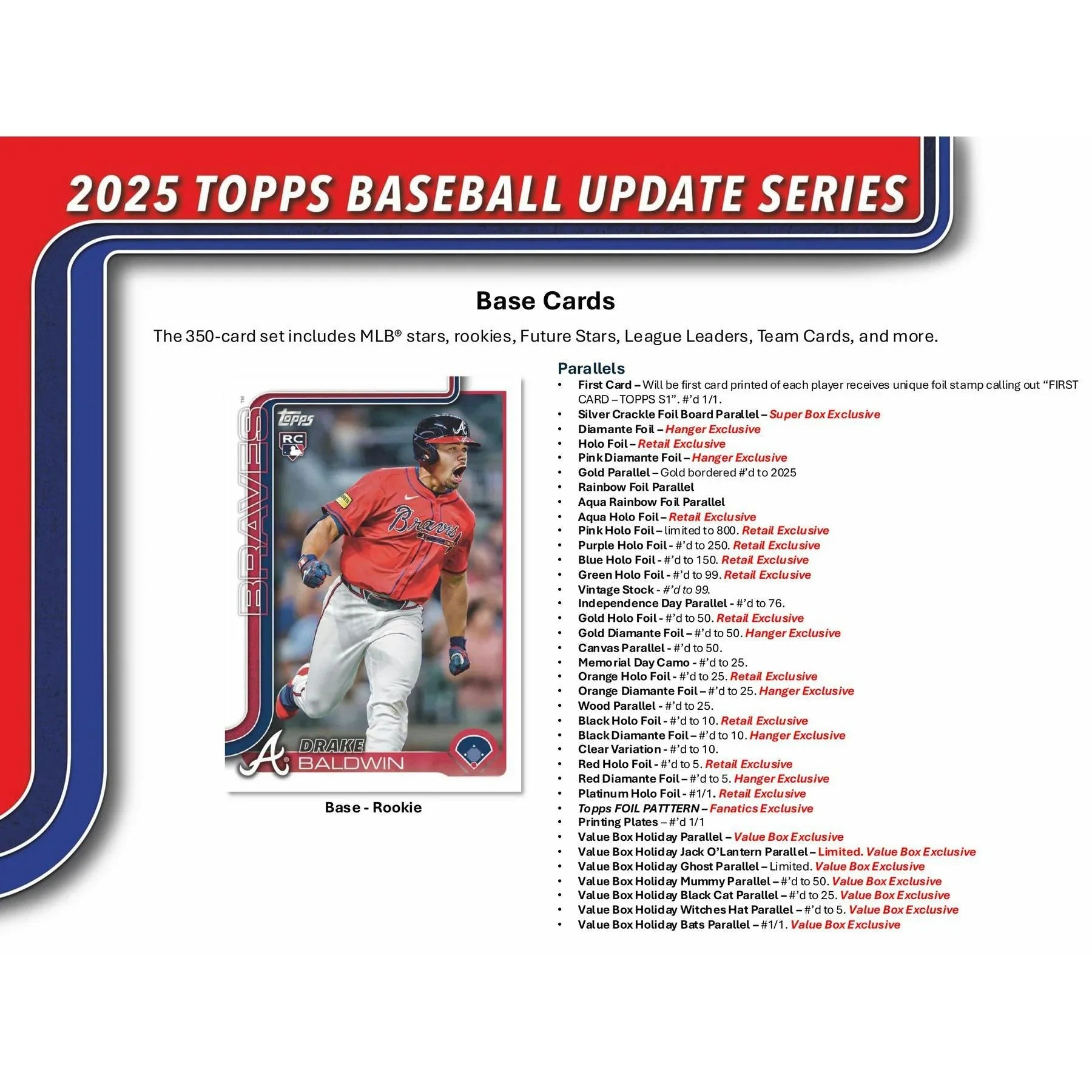 2025 Topps Update Series Baseball Hanger 64 Box Case (Ships Sealed Only) - D1