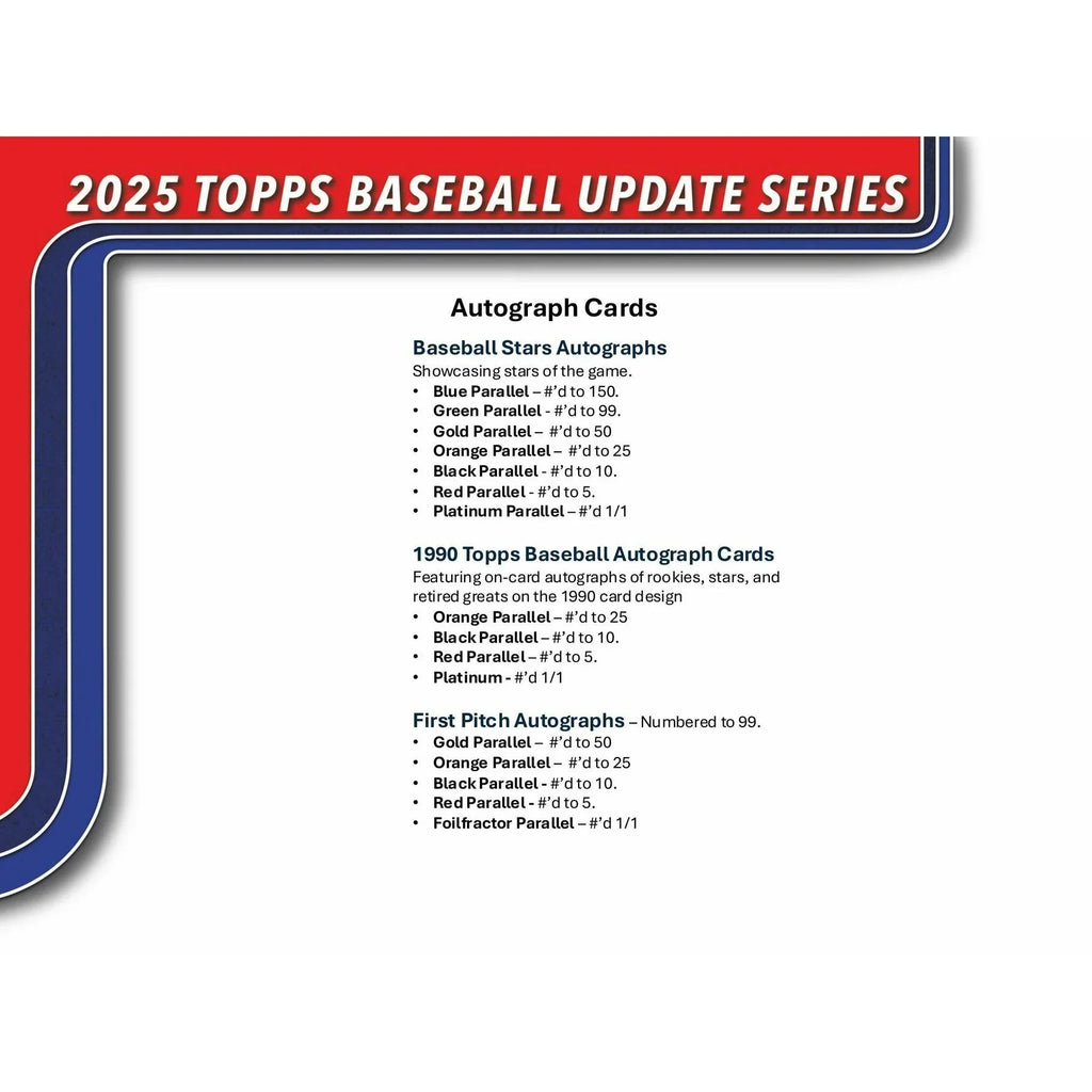 2025 Topps Update Series Baseball Hanger 64 Box Case (Ships Sealed Only) - D1