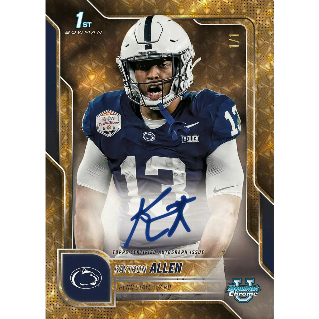 2025 Bowman University Chrome Football Blaster Box (Ships Sealed Only)