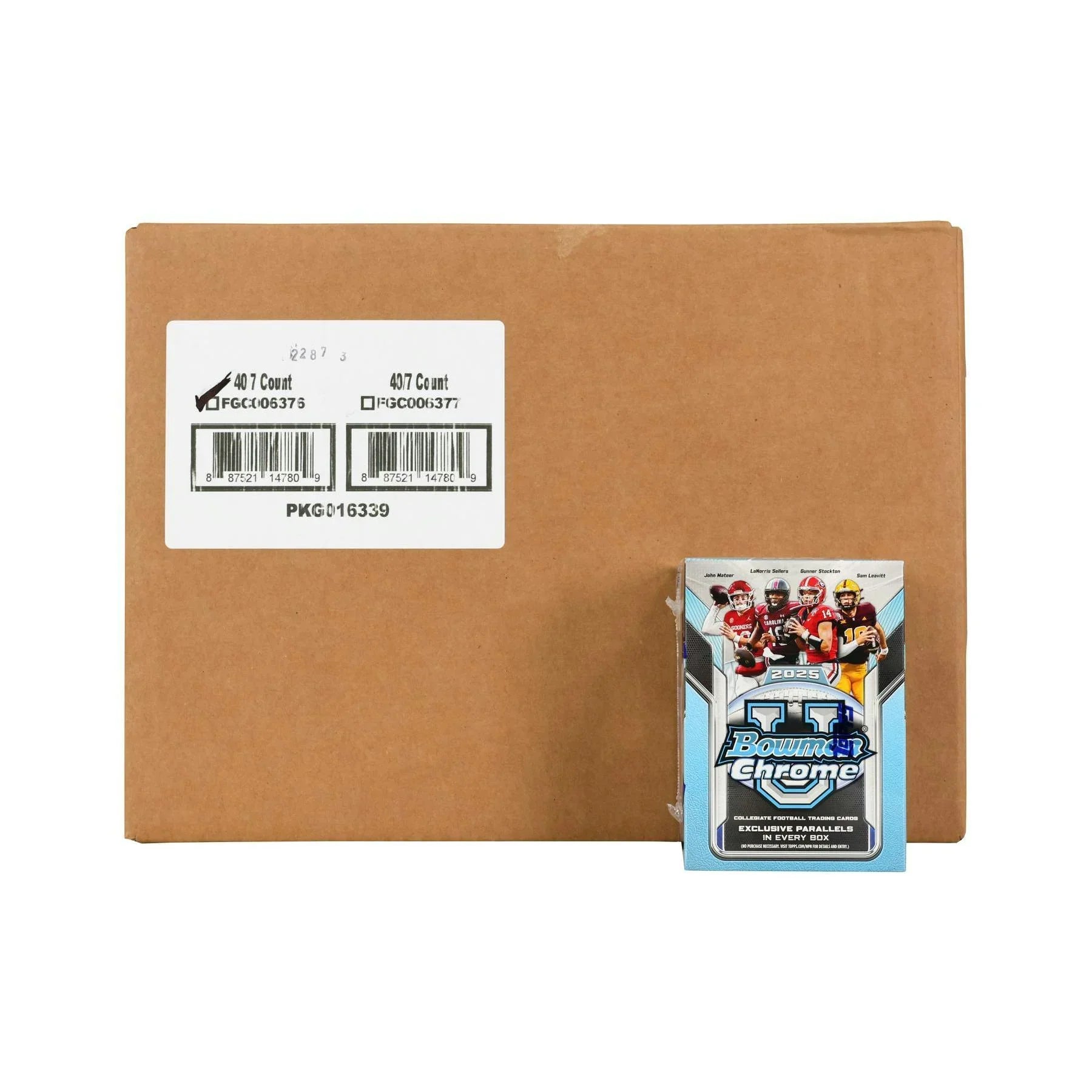 2025 Bowman University Chrome Football Blaster 40 Box Case (Ships Sealed Only)
