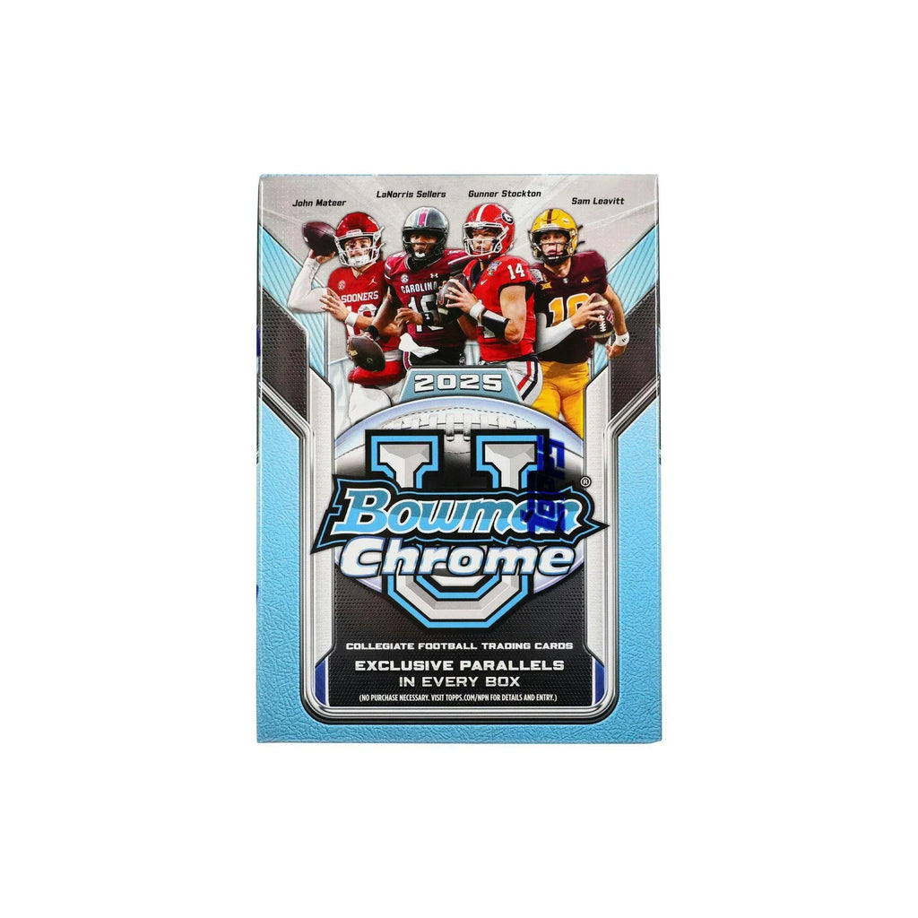 2025 Bowman University Chrome Football Blaster 40 Box Case (Ships Sealed Only)