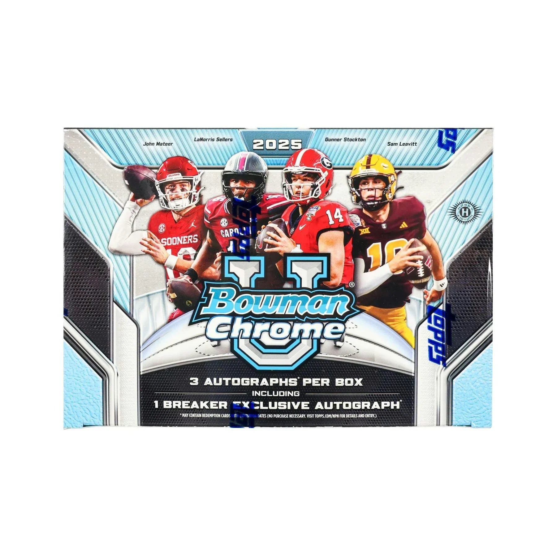 2025 Bowman University Chrome Football 10 Box Case Delight (Ships Sealed Only)